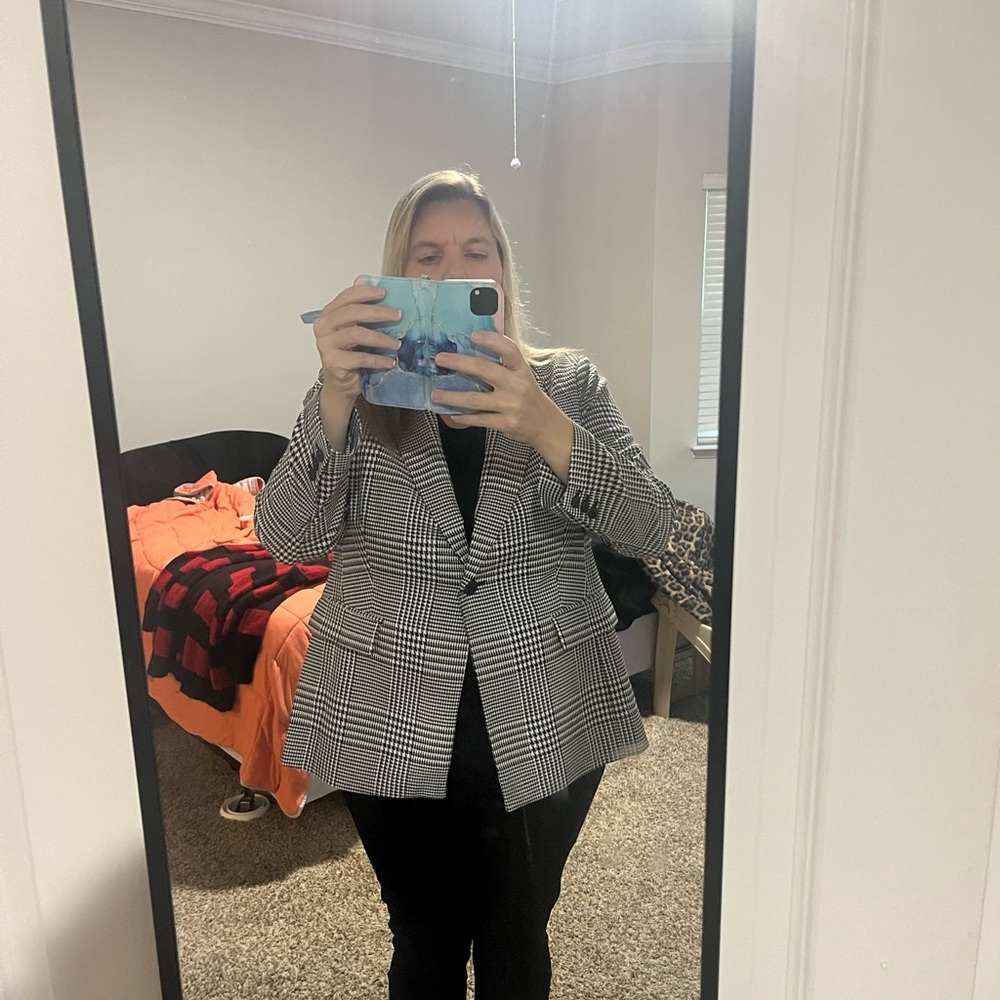 Lane Bryant Houndstooth Blazer